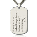 Love Song personalised dog tag name necklace