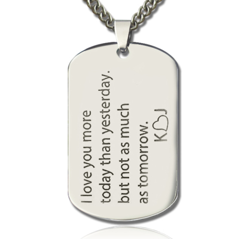 Love Song personalised dog tag name necklace