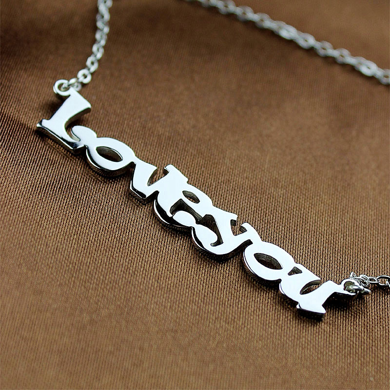 Personalised Ravie font name necklace product image
