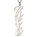 Personalised Vertical Carrie Style Name Necklace Silver Personalised vertical Carrie style name necklace in silver