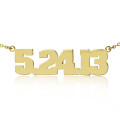 Gold Plated Silver Number Necklace Gold plated silver personalised number necklace pendant