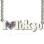 Sterling Silver I Love You Name Necklace with Birthstone
