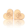 Heart Monogram Initial Stud Earrings Heart monogram initial stud earrings in solid rose gold