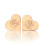 Heart Monogram Earrings Studs Cusotm Solid 18ct Rose Gold