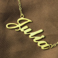 Personalised 18ct solid gold Julia style name necklace