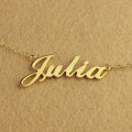 Personalised 18ct solid gold Julia style name necklace
