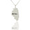Personalised Illinois State Shaped Necklaces With Heart Name Silver