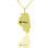 Custom Illinois State Shaped Necklaces With Heart Name Gold Plated