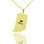 Custom Indiana State Shaped Necklaces With Heart Name Gold Plated