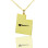Custom Utah State Shaped Necklaces With Heart Name Gold Plated