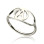 Personalised Eye Rings with Initial Sterling Silver