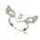 Heart Angel Wings Ring Engraved Initial Birthstone Sterling Silver