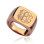 Square Script Monogram Initial Ring Rose Gold