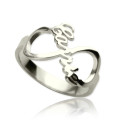Personalised infinity nameplate ring with custom name design