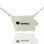 Iowa State USA Map Necklace With Heart Name Silver