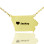 Iowa State USA Map Necklace With Heart Name Gold Plated