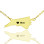 Personalised NC State USA Map Necklace With Heart Name Gold Plated