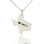 Texas State USA Map Necklace With Heart Name Silver