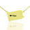 Personalised PA State USA Map Necklace With Heart Name Gold Plated