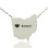 Custom Ohio State USA Map Necklace With Heart Name Silver