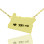 Custom Oregon State USA Map Necklace With Heart Name Gold Plated