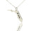 Custom Florida State USA Map Necklace With Heart Name Silver