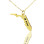 Custom Florida State USA Map Necklace With Heart Name Gold Plated