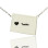 Wyoming State Shaped Map Necklaces With Heart Name Silver