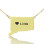Connecticut State Shaped Necklaces With Heart Name Gold Plate
