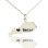 Custom Kentucky State Shaped Necklaces With Heart Name Silver