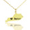 Custom Kentucky State Shaped Necklaces With Heart Name Gold Plated