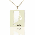 Personalised Rhode state dog tag necklace product image