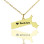Massachusetts State Shaped Necklaces With Heart Name Gold Plated