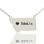 Custom Montana State Shaped Necklaces With Heart Name Silver
