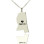 Mississippi State Shaped Necklaces With Heart Name Silver