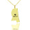Mississippi State Shaped Necklaces With Heart Name Gold Plated