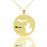 Custom Michigan Disc State Necklaces With Heart Name Gold Plated