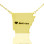 Custom AR State USA Map Necklace With Heart Name Gold Plated