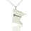 Custom Minnesota State Shaped Necklaces With Heart Name Silver