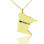 Custom Minnesota State Shaped Necklaces With Heart Name Gold Plated