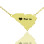 South Carolina State Shaped Necklaces With Heart Name Gold Plated