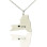 Personalised NY State Shaped Necklaces With Heart Name Silver