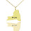 Personalised NY State Shaped Necklaces With Heart Name Gold Plated
