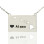 Custom Hawaii State Shaped Necklaces With Heart Name Silver