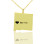 Custom New Mexico State Shaped Necklaces With Heart Name Gold Plate