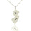 Custom New Jersey State Shaped Necklaces With Heart Name Silver