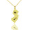 Custom New Jersey State Shaped Necklaces With Heart Name Gold