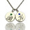 Personalised Disc Necklace with Initial Birthstone