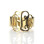 Solid Gold Plated Personalised Monogram Ring