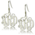 Personalised Sterling Silver Monogram Earrings Personalised sterling silver monogram earrings with scripted initials